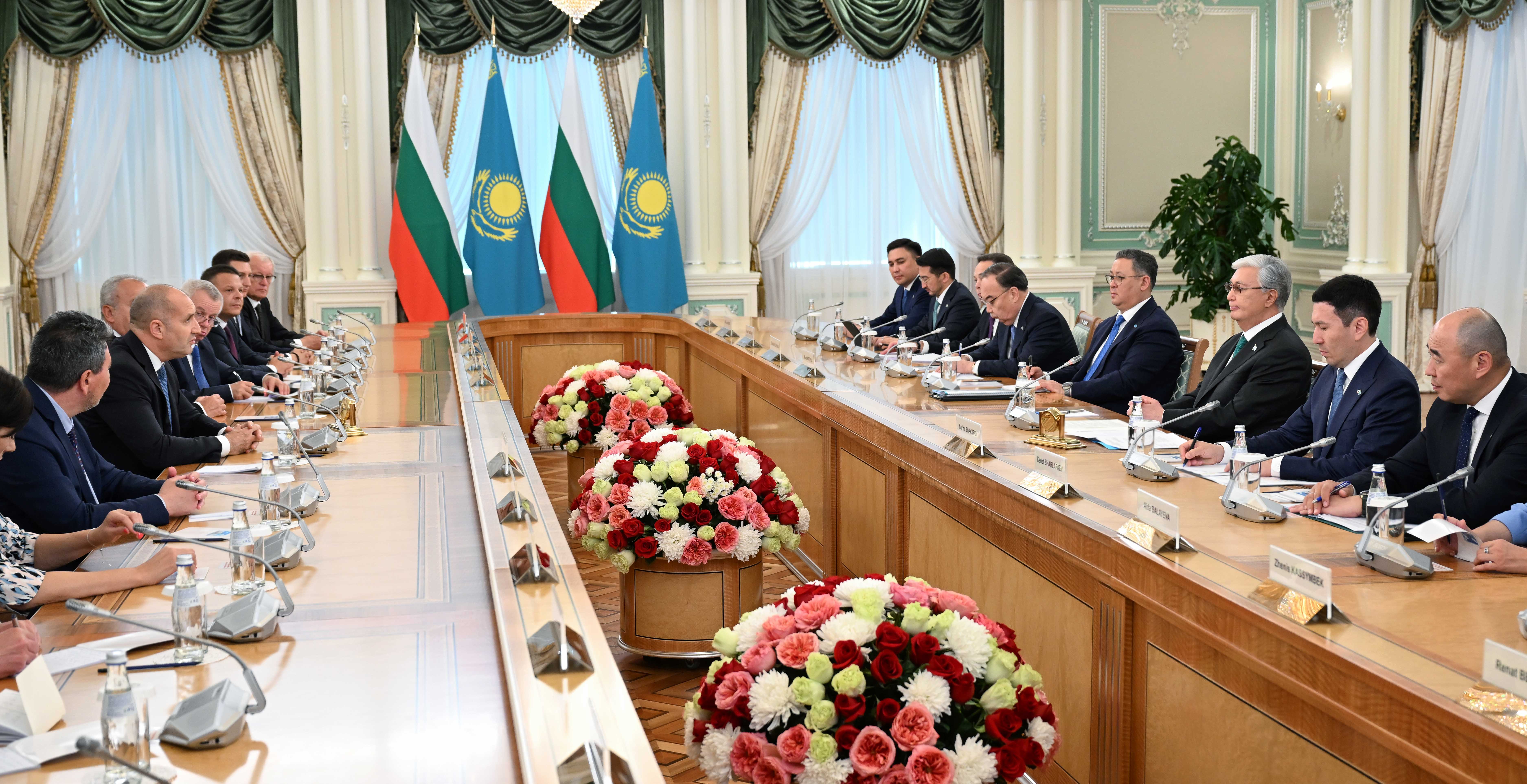 The Presidents of Kazakhstan and Bulgaria Held Talks in an Extended Format