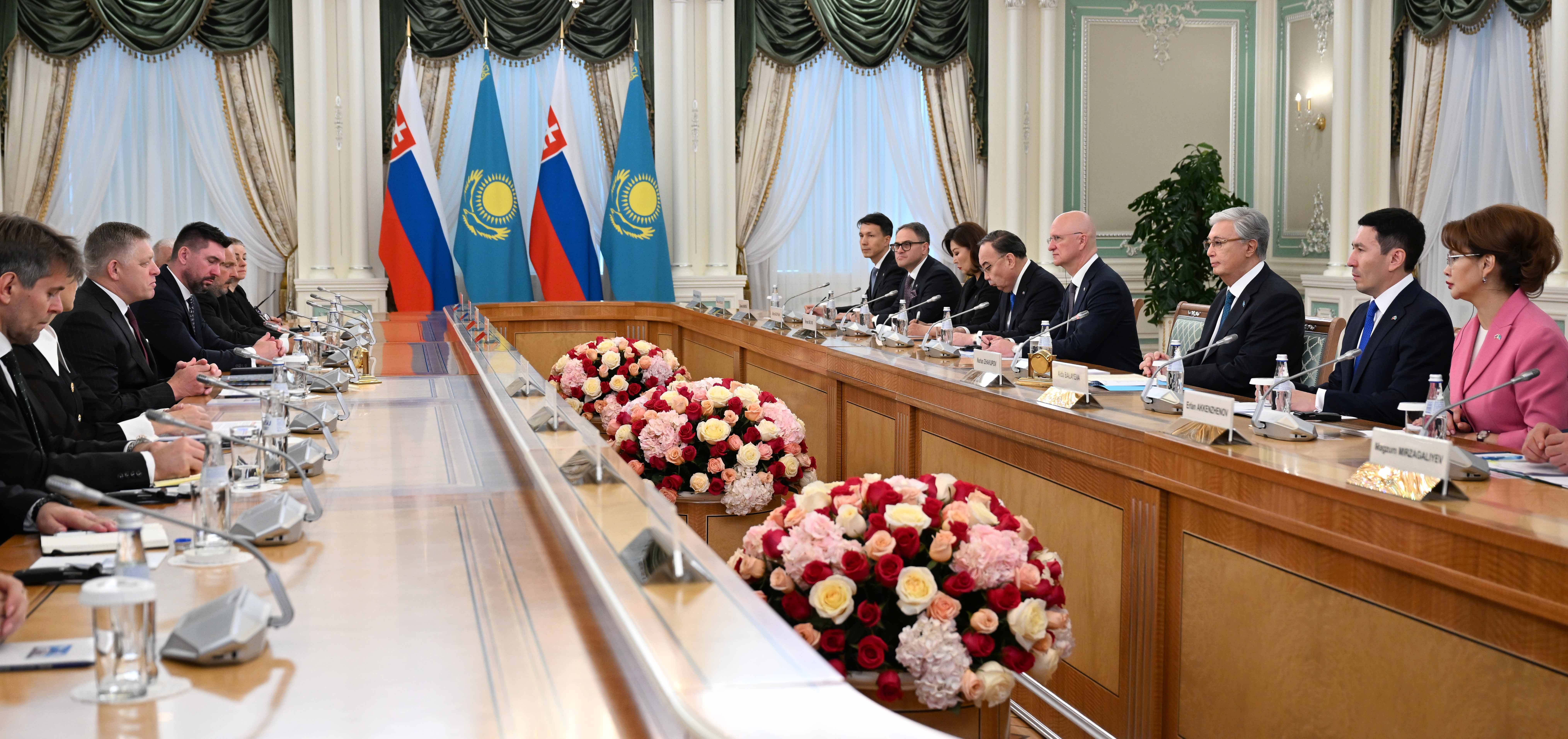President of Kazakhstan and Prime Minister of Slovakia Held Expanded Format Talks