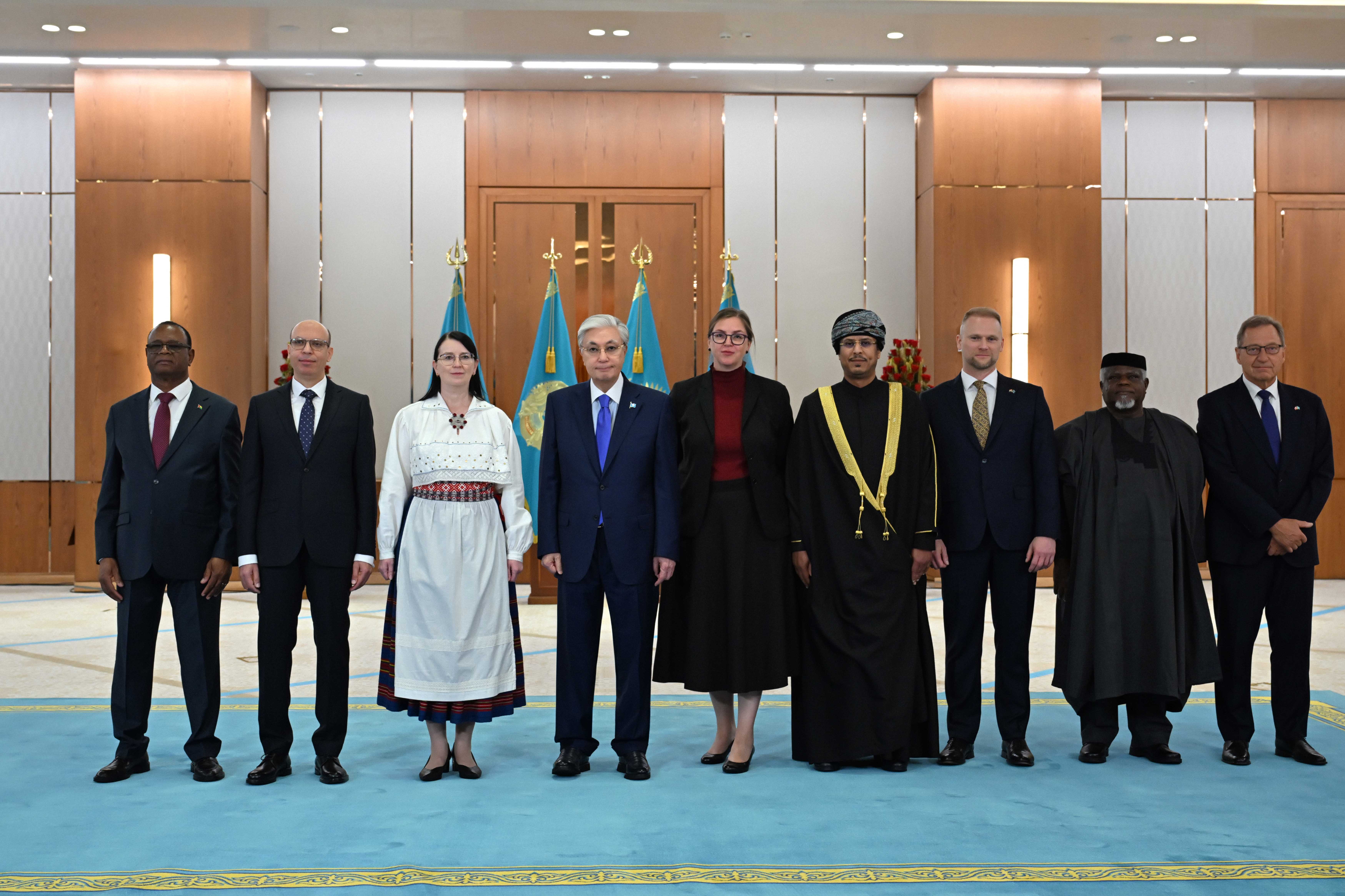 President Kassym-Jomart Tokayev Receives Credentials from Ambassadors of a Number of States