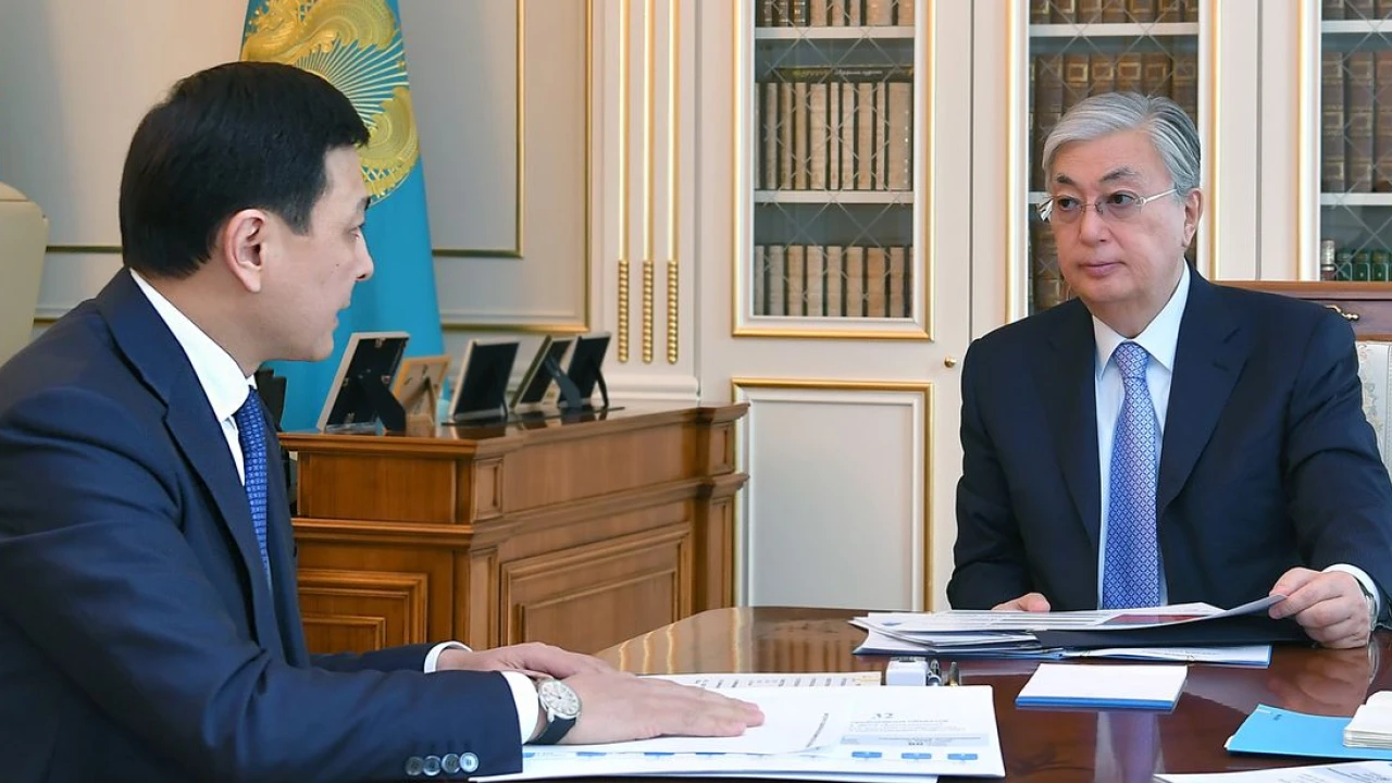 Kassym-Jomart Tokayev receives Akim of Nur-Sultan Altay Kulginov 