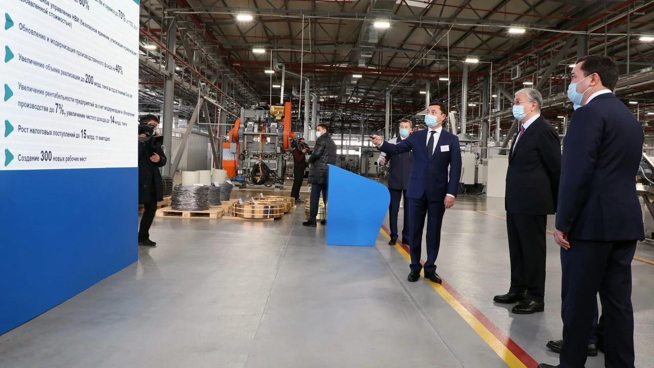 The President visits the “Saryarka” Special Economic Zone 