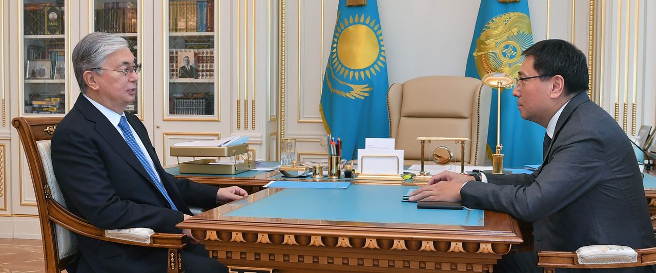 Kassym-Jomart Tokayev receives Governor of the National Bank Erbolat Dossaev