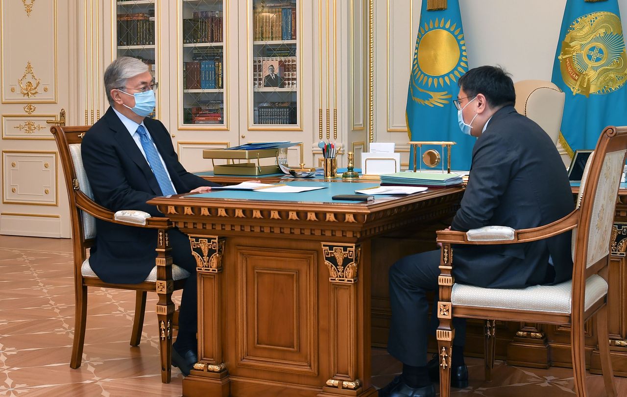 The Head of State receives Governor of the National Bank Erbolat Dossaev