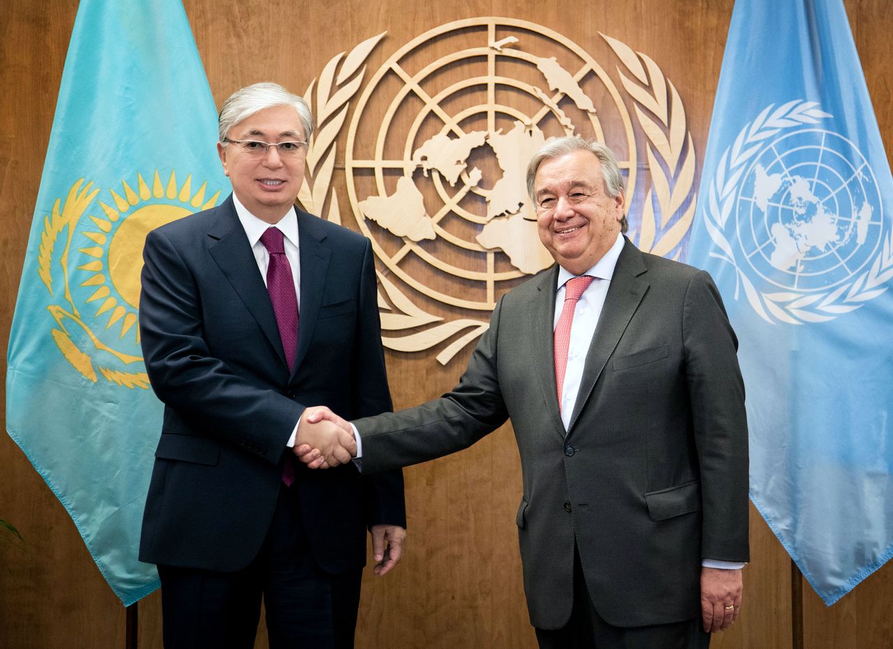 President of Kazakhstan Kassym-Jomart Tokayev sent a telegram to UN Secretary General António Guterres