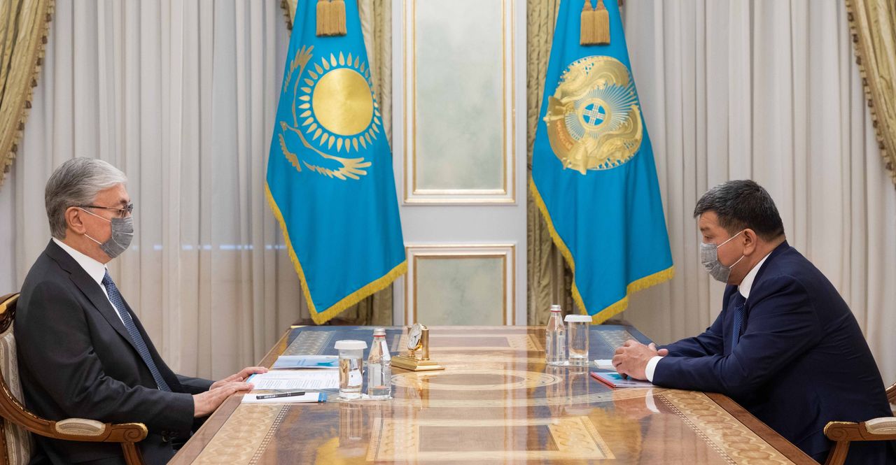 President Kassym-Jomart Tokayev receives Akim of Atyrau region Makhambet Dosmukhambetov