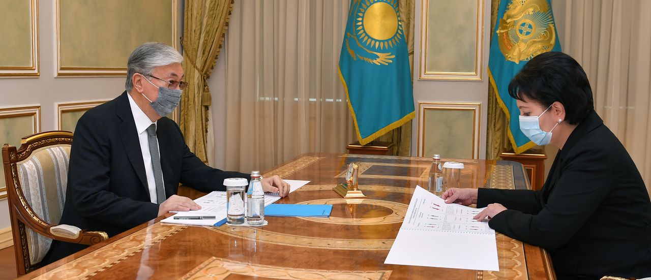 The President receives Akim of Kyzylorda region Gulshara Abdykalikova