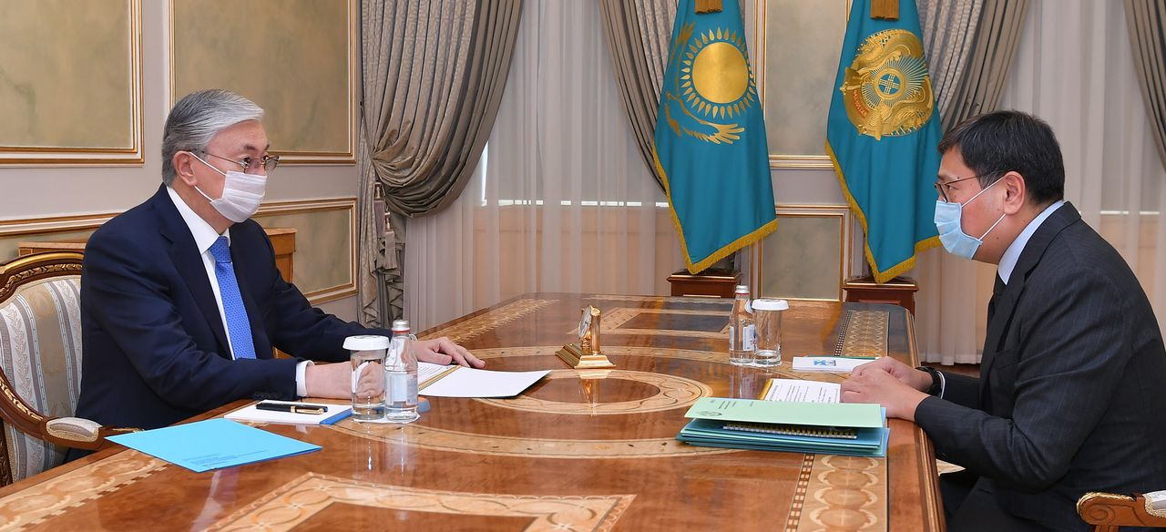 The Head of State receives Governor of the National Bank Erbolat Dossaev