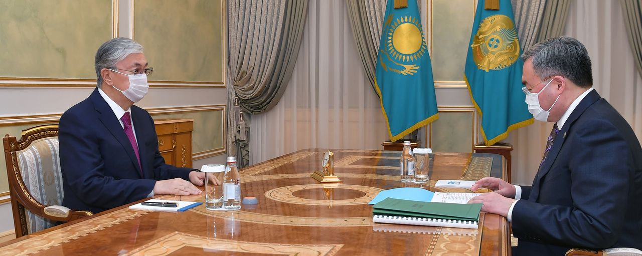 The President receives Foreign Minister Mukhtar Tileuberdi