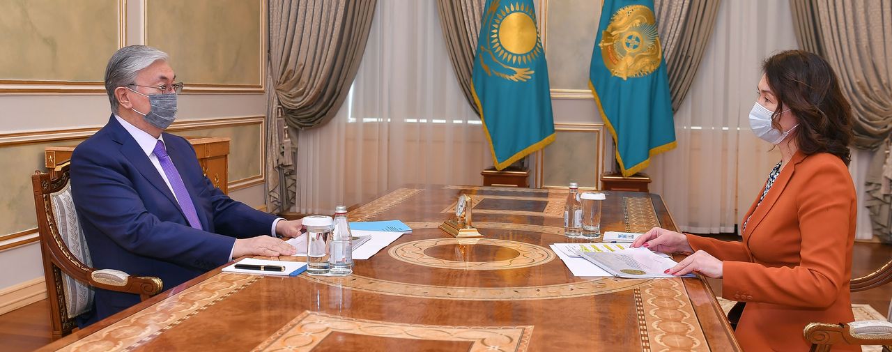 President Kassym-Jomart Tokayev receives Chairman of Agency for Civil Service Affairs Anar Zhailganova