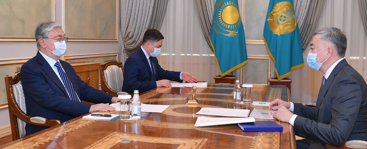 The Head of State receives Chairman of the Agency for Protection and Development of Competition Serik Zhumangarin