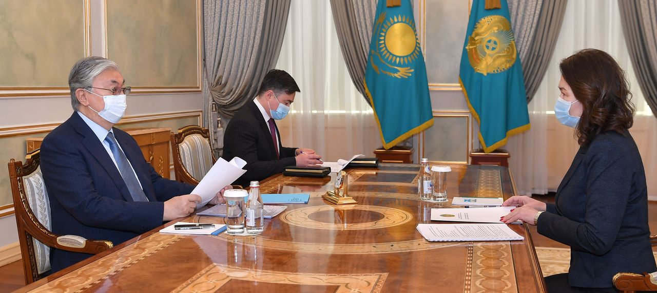 The President receives Chairman of Agency for Civil Service Affairs Anar Zhailganova