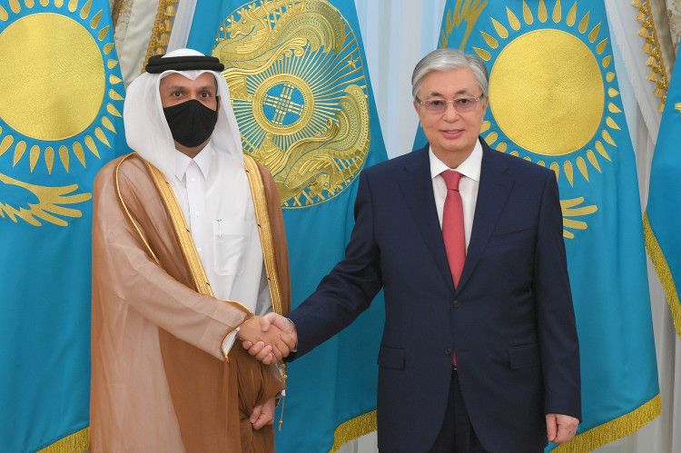 Kazakhstan President receives Deputy Prime Minister and Minister of Foreign Affairs Sheikh Mohammed bin Abdulrahman Al-Thani of Qatar