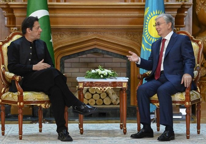 Kazakhstan President Kassym-Jomart Tokayev meets Prime Minister Imran Khan of Pakistan