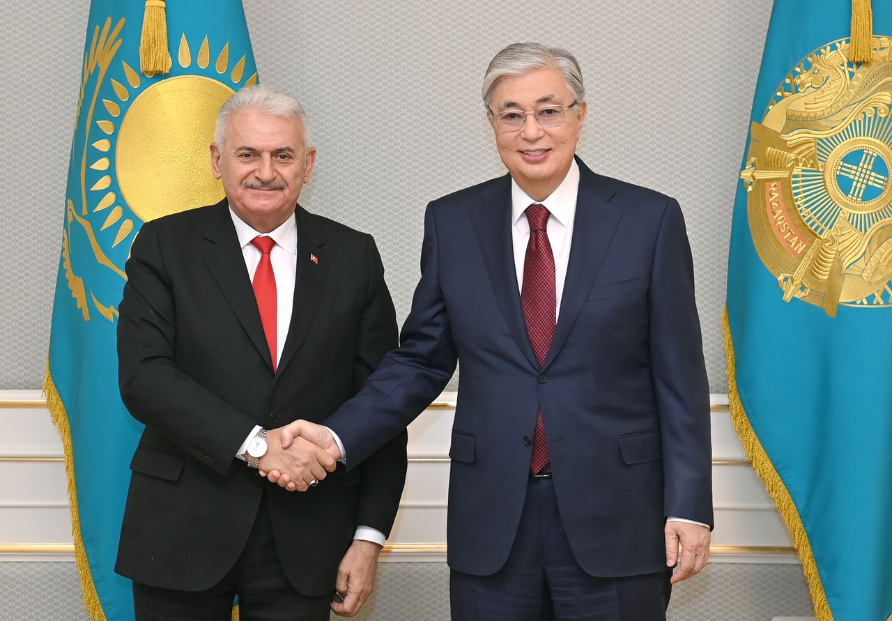 President Kassym-Jomart Tokayev receives Binali Yıldırım, Vice Chairman of the Justice and Development Party (Republic of Türkiye)