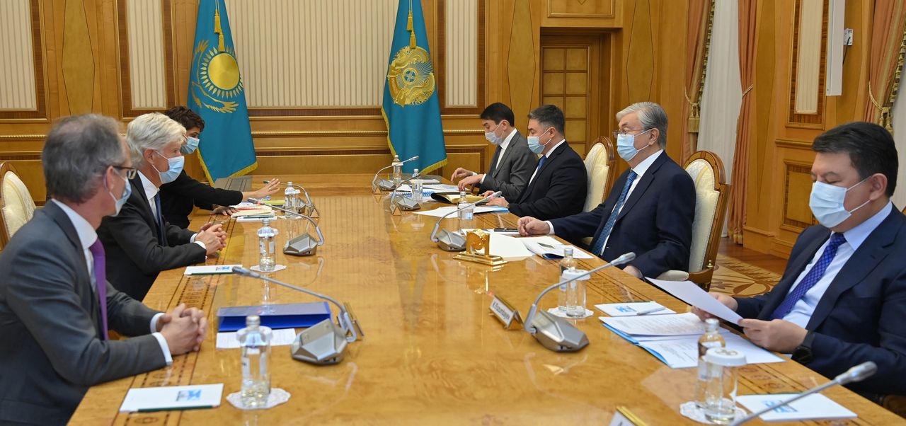 President Kassym-Jomart Tokayev receives the leadership of TotalEnergies