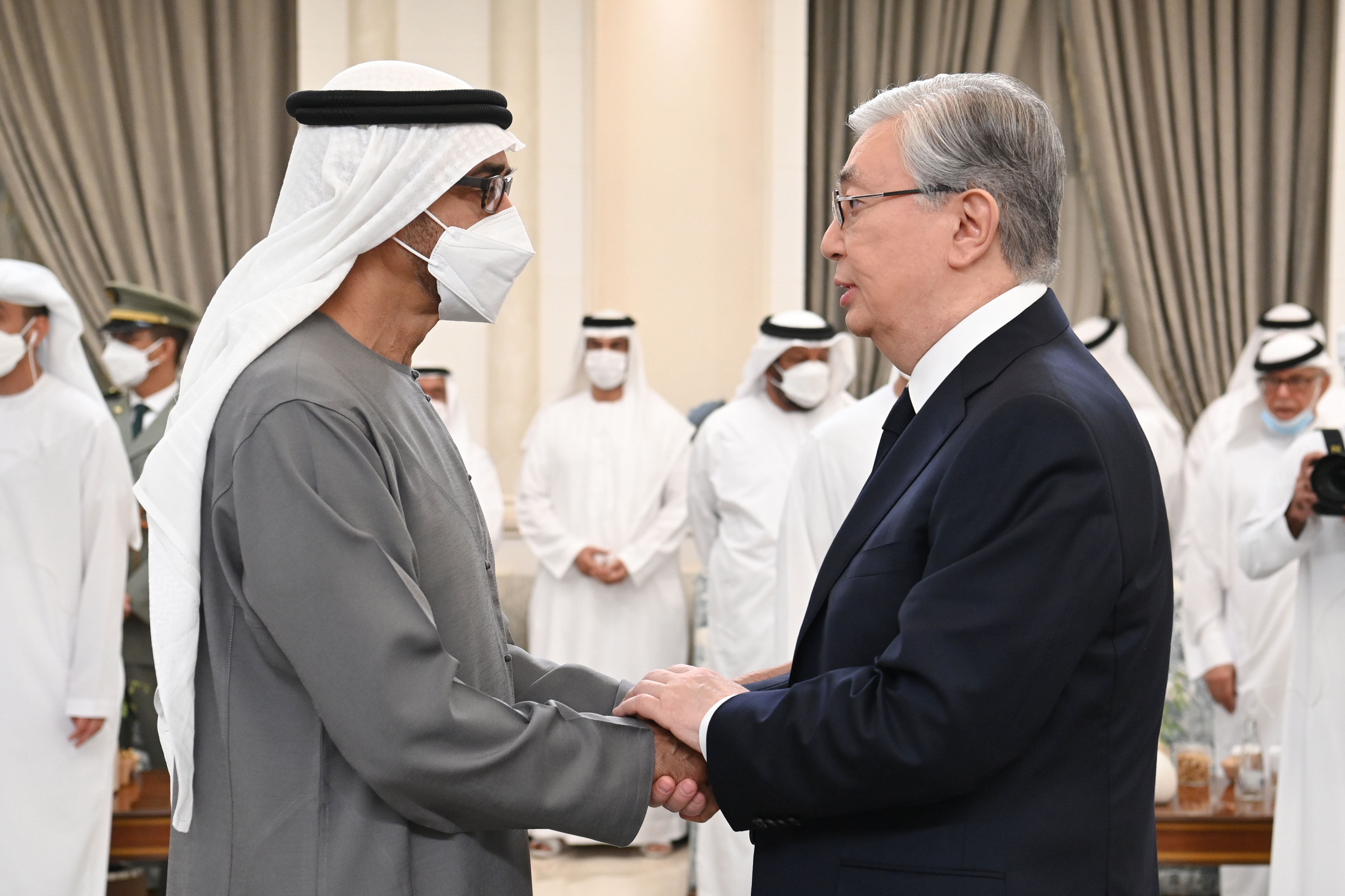 President Kassym-Jomart Tokayev meets with UAE President Sheikh Mohamed bin Zayed Al Nahyan