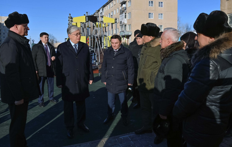 Мемлекет басшысы Степногорск қаласындағы аулалардың бірінде болды